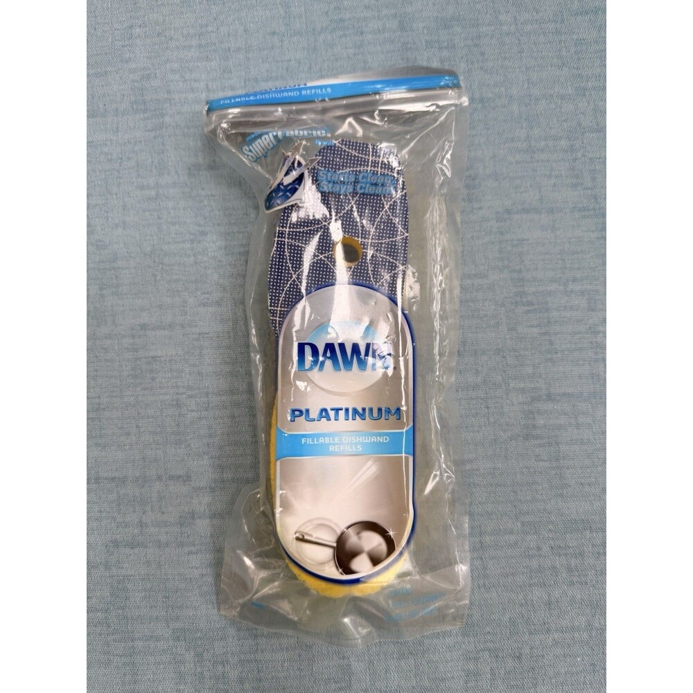 Dawn Platinum Fillable Dish Wand Refills 2 Pk Scrubber Dishes SuperFabric Sponge